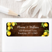 ブラウン材を使用した水素朴色レモン ラベル (インサイチュ)