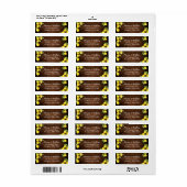 ブラウン材を使用した水素朴色レモン ラベル (フルシート)