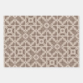 ブラウン模様 ラッピングペーパーシート (正面3)