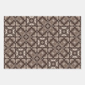 ブラウン模様 ラッピングペーパーシート (正面2)