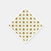 ブラウン水玉模様レトロデザイン紙ナプキン スタンダードカクテルナプキン (角)