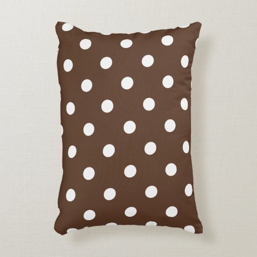 ブラウン水玉模様 アクセントクッション (正面(垂直))