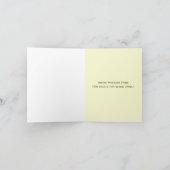 ブラウン水玉模様/ブルーベビー車ありがとう サンキューカード (内部)