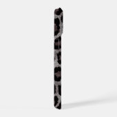 ブラウン灰色ヒョウ動物 iPhone 15ケース (右側面)