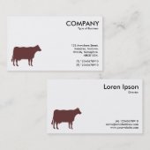 ブラウン牛記号-白 名刺 (正面/裏面)