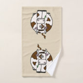 ブラウン牛 バスタオルセット (ハンドタオル)