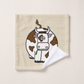 ブラウン牛 バスタオルセット (ウォッシュタオル)