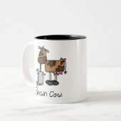 ブラウン牛Tシャツおよびギフト ツートーンマグカップ (正面左)