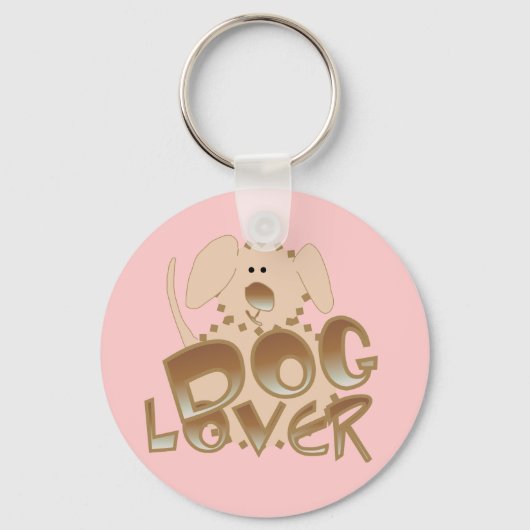 ブラウン犬の恋人のTシャツおよびギフト キーホルダー (正面)