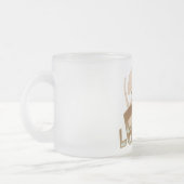 ブラウン犬の恋人のTシャツおよびギフト フロストグラスマグカップ (左)