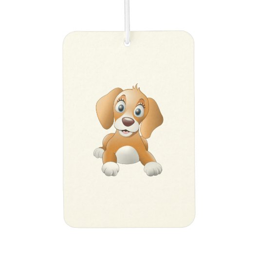 ブラウン犬のclipart カーエアーフレッシュナー (正面)