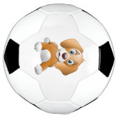 ブラウン犬のclipart サッカーボール (回転)