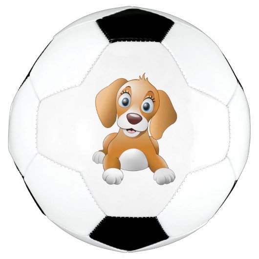 ブラウン犬のclipart サッカーボール (正面)