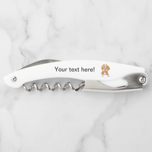 ブラウン犬のclipart ソムリエナイフ (裏面)