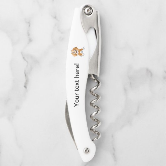 ブラウン犬のclipart ソムリエナイフ (裏面)