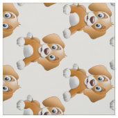 ブラウン犬のclipart ファブリック (見本)