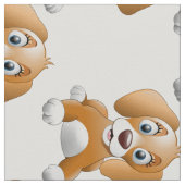 ブラウン犬のclipart ファブリック (クローズアップ)