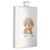 ブラウン犬のclipart フラスク (右)
