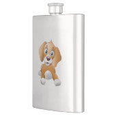 ブラウン犬のclipart フラスク (左)