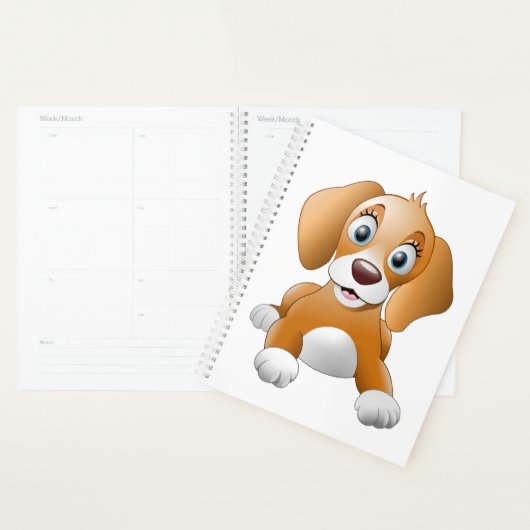 ブラウン犬のclipart プランナー手帳 (ディスプレー)