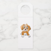 ブラウン犬のclipart ボトルネックタグ (裏面)