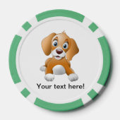 ブラウン犬のclipart ポーカーチップ (裏面)