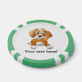 ブラウン犬のclipart ポーカーチップ (シングル)