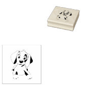 ブラウン犬のclipart ラバースタンプ (押印)