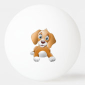 ブラウン犬のclipart 卓球ボール (正面)