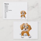 ブラウン犬のclipart 名刺 (正面/裏面)