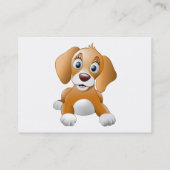 ブラウン犬のclipart 名刺 (裏面)