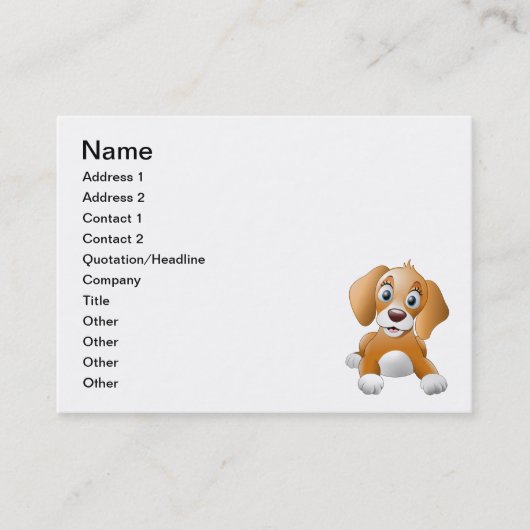 ブラウン犬のclipart 名刺 (正面)