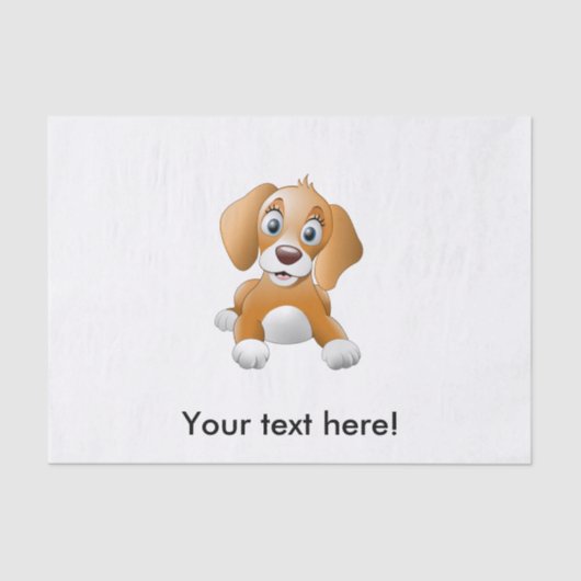 ブラウン犬のclipart 薄葉紙 (正面)