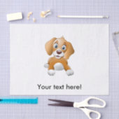 ブラウン犬のclipart 薄葉紙 (クラフト)