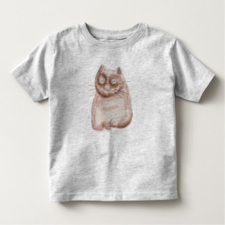 ブラウン猫の幼児Tシャツ トドラーTシャツ