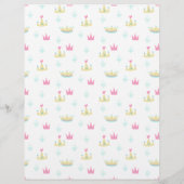 ブラウン王室のクラウンパターン（の模様が）あるクラフトスクラップブック紙 (裏面)