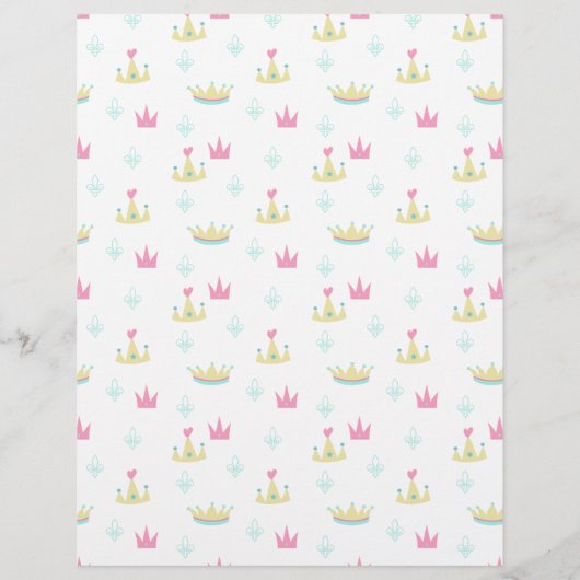 ブラウン王室のクラウンパターン（の模様が）あるクラフトスクラップブック紙 (裏面)