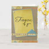 ブラウン男らしの考えあなたのカード カード (黄色い花)