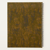 ブラウン男らしウッド素朴ミニマリストデザイン プランナー手帳 (裏面)