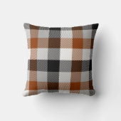 ブラウン白黒ティルギンガムデザイン クッション (裏面)