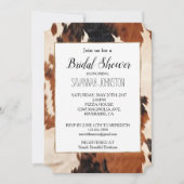 ブラウン白黒フェイク牛皮 招待状 (正面)