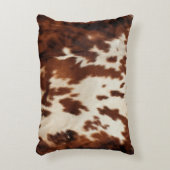 ブラウン白黒牛革 アクセントクッション (正面(垂直))