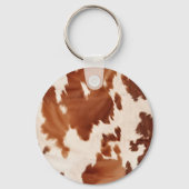 ブラウン白黒牛革 キーホルダー (裏面)