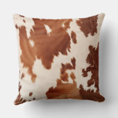 ブラウン白黒牛革 クッション (裏面)