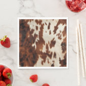 ブラウン白黒牛革 スタンダードランチョンナプキン (インサイチュ)