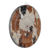 ブラウン白黒牛革 ダーツボード (正面左)