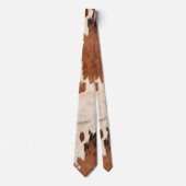 ブラウン白黒牛革 ネクタイ (正面)