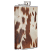 ブラウン白黒牛革 フラスク (右)