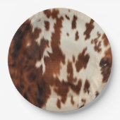 ブラウン白黒牛革 ペーパープレート (正面)