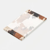 ブラウン白黒牛革 ポストイット (アングル)